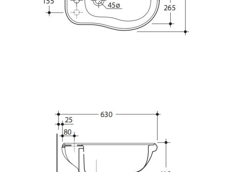 Биде Kerasan Retro 102001D напольное