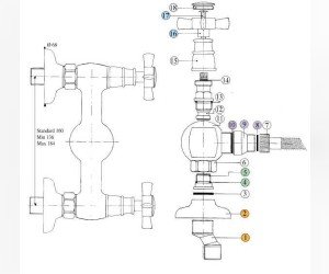 Смеситель Bandini Old England 665920YY18 для душа, бронза