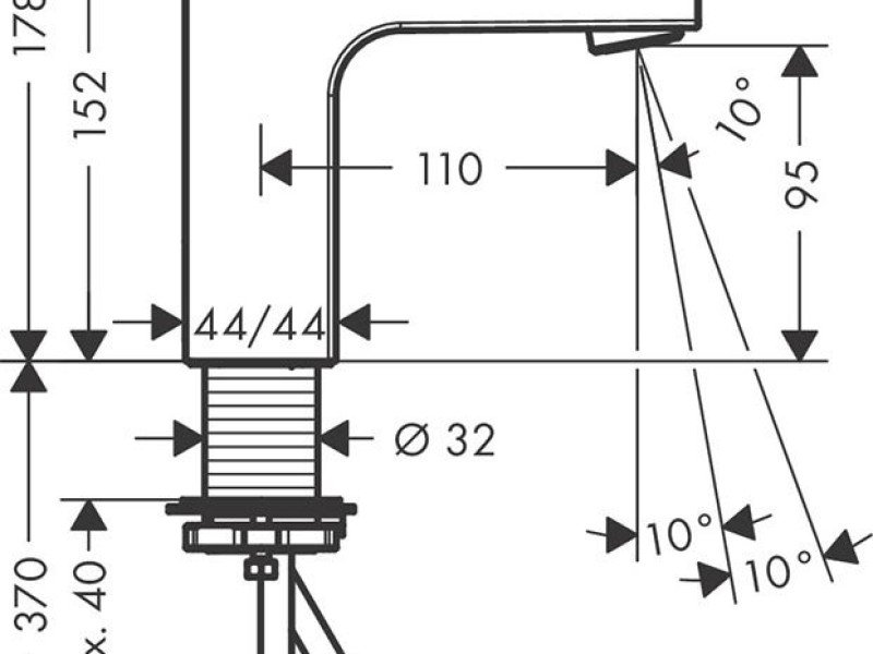 Смеситель Hansgrohe Vernis Shape для раковины, матовый черный, 71569670