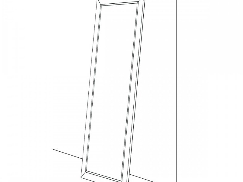 Зеркало в багетной раме Evoform Exclusive Floor BY 6180 117 x 207 см, состаренное дерево с орнаментом