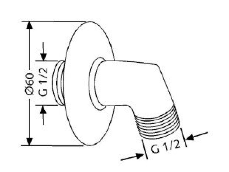 Шланговое подсоединение DN 15 Kludi, 6054005-00