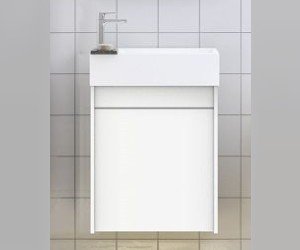 Тумба под раковину Art&Max Family 40 см подвесная, белый глянцевый, Family-400-1D-SO-BL