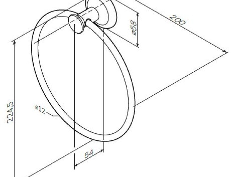 Полотенцедержатель кольцо Am.Pm Like A8034400, 20 см, хром