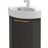 Тумба под раковину Jacob Delafon Odeon Rive Gauche 45 см, цвет серый антрацит глянцевый, ручки на выбор, EB2584D-RX-442/EB2584G-RX-442