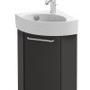 Тумба под раковину Jacob Delafon Odeon Rive Gauche 45 см, цвет серый антрацит глянцевый, ручки на выбор, EB2584D-RX-442/EB2584G-RX-442