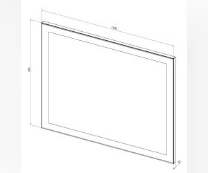 Зеркало Aquanet Алассио new 11085 110 см с Led подсветкой, сенсорный выключатель, 249348