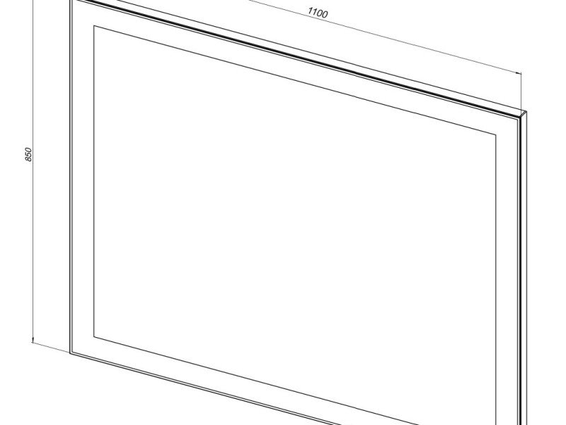 Зеркало Aquanet Алассио new 11085 110 см с Led подсветкой, сенсорный выключатель, 249348