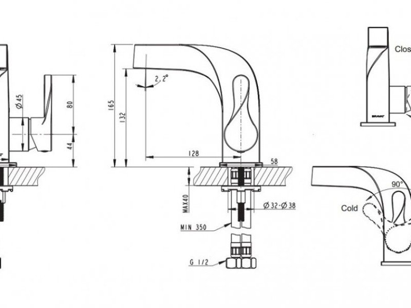 Смеситель Bravat Wave F174108C-2 для раковины