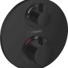 Смеситель Hansgrohe Ecostat S для душа с термостатом, черный матовый, 15758670