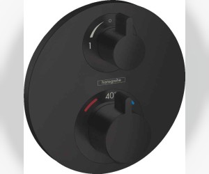 Смеситель Hansgrohe Ecostat S для душа с термостатом, черный матовый, 15758670