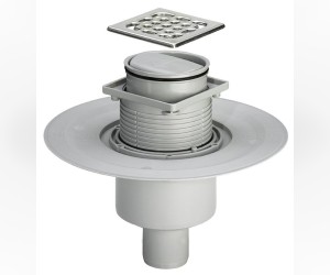 Трап Viega Advantix 583224, 100 x 100 мм, с сухим затвором, с решеткой из нержавеющей стали