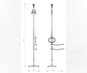 Стойка высокая Migliore Elizabetta 17080 - золото