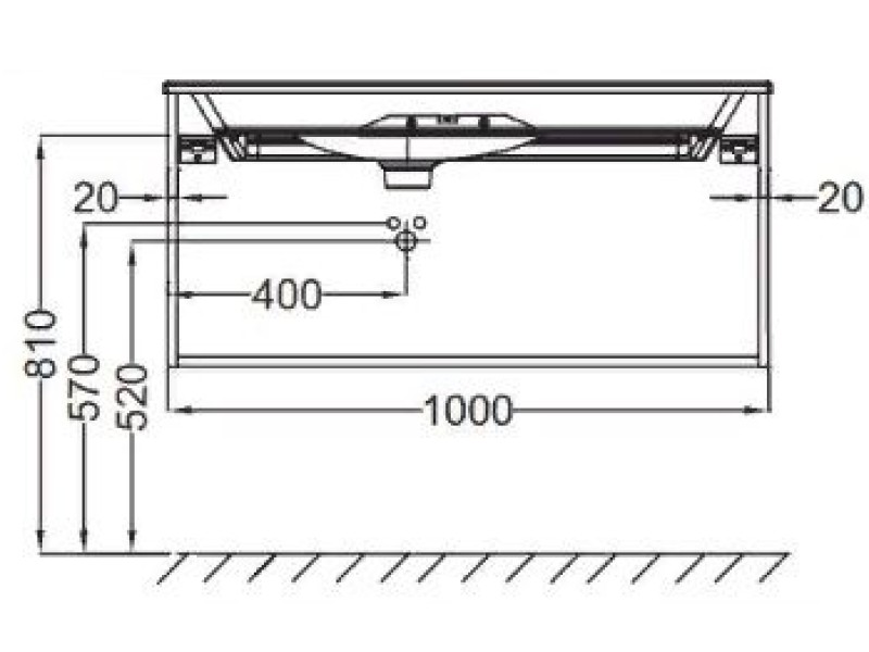 Тумба под раковину Jacob Delafon Nouvelle Vague 100 см, EB3032-E16, цвет - ореховое дерево