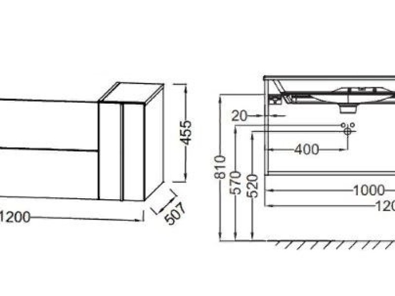 Тумба под раковину Jacob Delafon Nouvelle Vague 120 см, EB3034-M79, цвет - ментол матовый