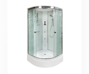 Душевая кабина Deto Em EM2710, 100 x 100 см, с крышей, с гидромассажем