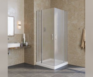 Душевой уголок Vegas Glass EFA Lux, 90 x 90 x 199.5 см, профиль матовый хром, стекло сатин