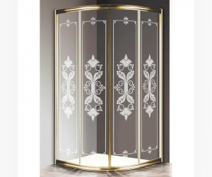 Душевой уголок Cezares GIUBILEO, 100 х 100 х 195 см, стекло прозрачное узорчатое