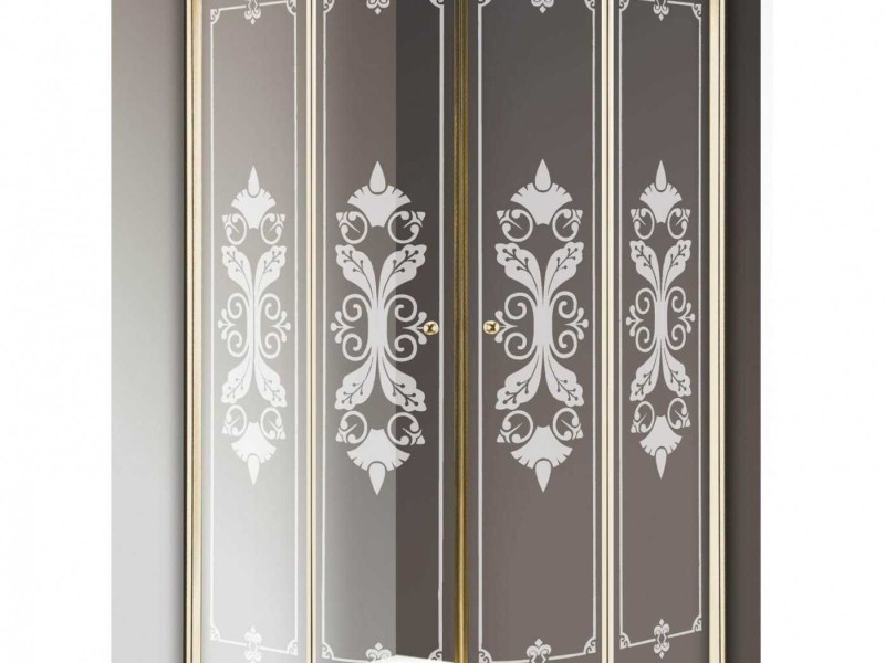 Душевой уголок Cezares GIUBILEO, 100 х 100 х 195 см, стекло прозрачное узорчатое