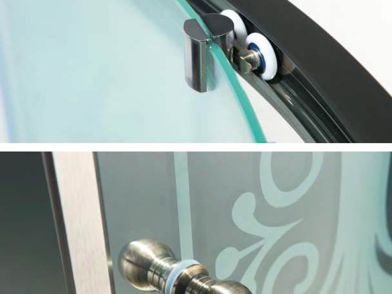 Душевой уголок Cezares GIUBILEO, 100 х 100 х 195 см, стекло прозрачное узорчатое