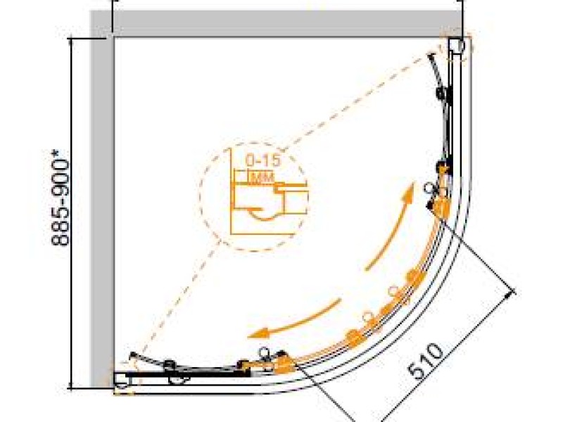 Душевой уголок Cezares GIUBILEO, 100 х 100 х 195 см, стекло прозрачное узорчатое