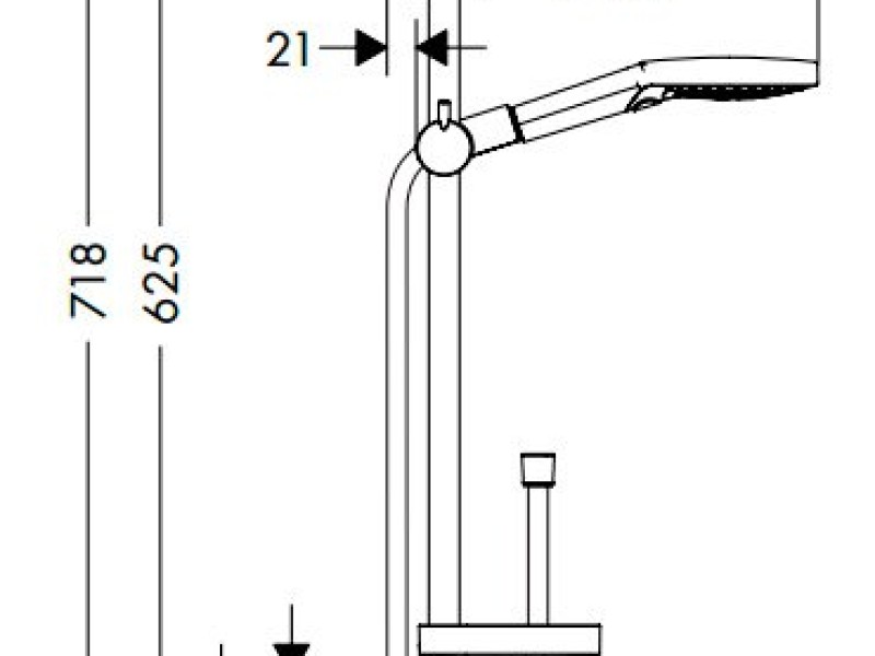Душевой гарнитур Hansgrohe Raindance Select S 120 3jet 65 см 26630000, хром