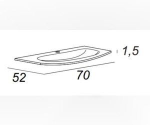 Раковина Cezares Vague 82410, стекло, белая