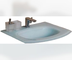 Раковина Cezares Vague 82410, стекло, белая