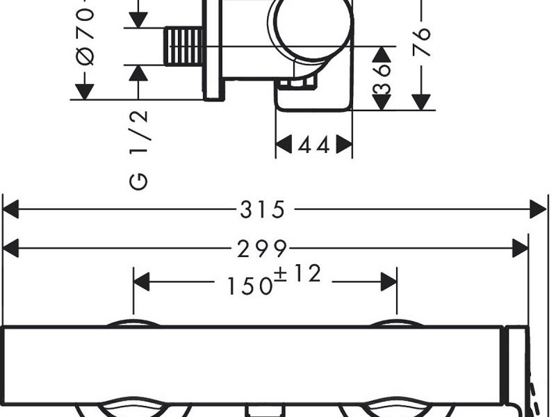 Смеситель Hansgrohe Vivenis для душа, белый матовый, 75620700