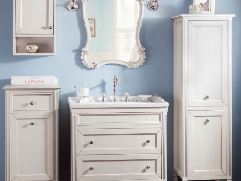 Тумба под раковину Caprigo Albion promo 80 33315, 2 ящика, цвет B-077 bianco grigio