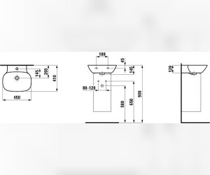 Раковина Laufen Ino 8153010001041, 45*41 см (8.1530.1.000.104.1)