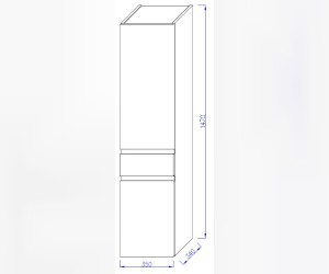 Колонна Jacob Delafon Madeleine EB2069G-J51, 35 см, матовая белая, левая