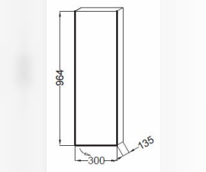 Полупенал Jacob Delafon Rythmik 30 см, EB1059G-G80 цвет Светло-коричневый левое открывание двери