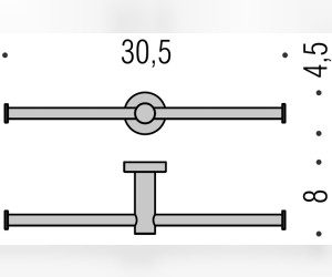 Двойной держатель туалетной бумаги Colombo PLUS W4990, 30.5 см, хром