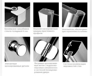 Душевая дверь в нишу Radaway Torrenta DWJ 110 прозрачное стекло R
