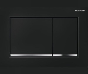 Клавиша Geberit Omega Type 30 115.080.KM.1, черная, глянцевый хром