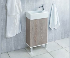 Тумба с раковиной Акватон Эмма, 1A2216K1EAD80, 45 х 62,5 см, цвет фасада - дуб навара