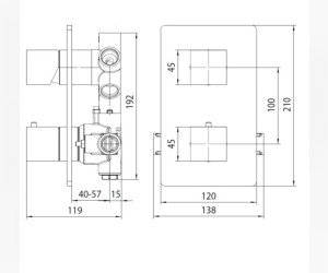 Смеситель термостатический Bossini Cube Z00061.030