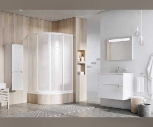 Душевой уголок Ravak Supernova SKCP4 Sabina, профиль белый, витраж перл полистирол, 31177V10011