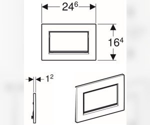 Клавиша Geberit Sigma Type 30 115.893.JT.1, белый, смыв/стоп (не оставляет отпечатки пальцев)
