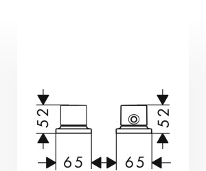Смеситель для ванны AXOR Massaud 18480000, термостатический, на борт ванны