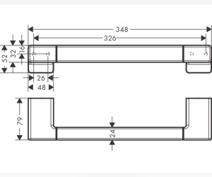 Поручень Hansgrohe AddStoris, черный матовый, 41744670