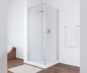 Душевой уголок Vegas Glass EP-Fis, 80 x 80 x 190 см, профиль матовый хром, стекло фея