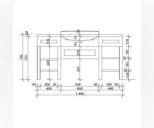 Мебельная тумба Della Quattro 140 см