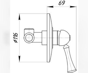 Смеситель Migliore Dallas 18604 для душа - хром