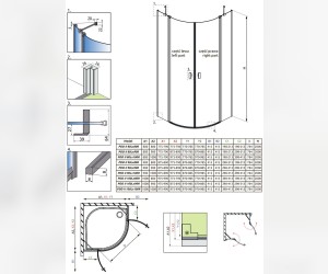 Душевой уголок Radaway Nes PDD II 100L х 100R, стекло прозрачное, профиль хром