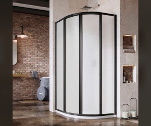 Душевой уголок Ravak Supernova SKKP4-90, профиль черный, витраж перл полистирол, 3117O30211