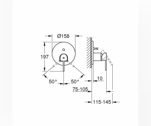 Смеситель однорычажный Grohe Plus 24060003 для ванны и душа