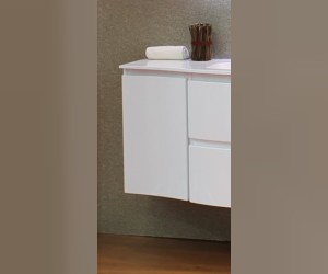 Шкафчик Cezares Vague 44228/44222 34 см подвесной, цвет bianco lucido