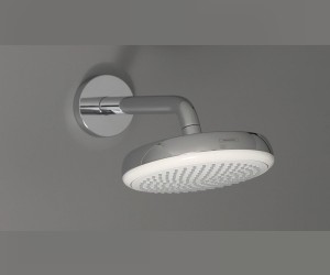Верхний душ Hansgrohe Crometta 160 EcoSmart, 16х16 см, 1 тип струи, без держателя, белый/хром (26578400)