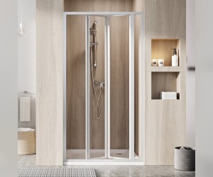 Душевая дверь в нишу Ravak SDZ3-80, профиль белый, витраж транспарент, 02V40100Z1